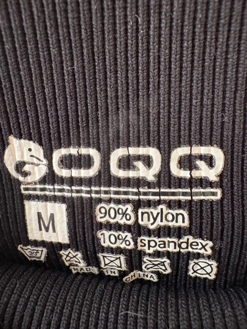 Black Boot-Cut Ribbed OQQ - Picture 2 of 3